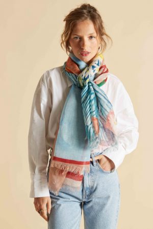 FOULARD PAREO SIESTE EN COTON ET LIN INOUI EDITIONS
