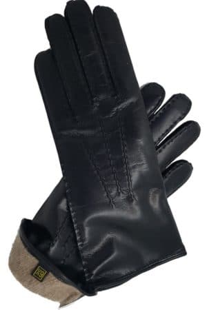 Gants Louise en cuir d'agneau glacé doublés cachemire Maison du Gant